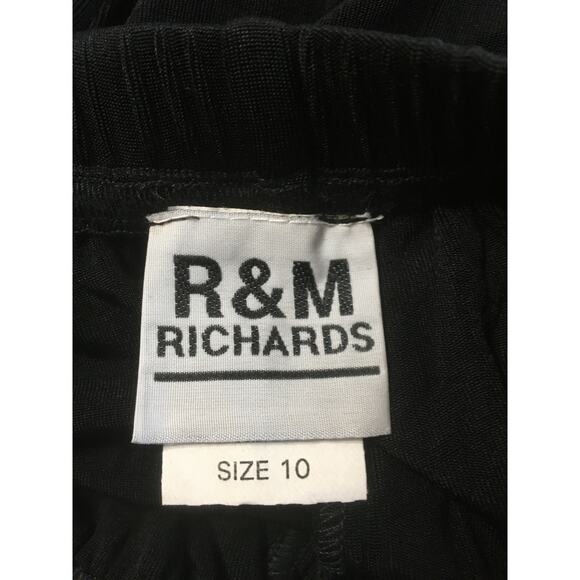 R&M Richards Size 10 Pull On Black Slinky Travel Pants - Picture 3 of 4
